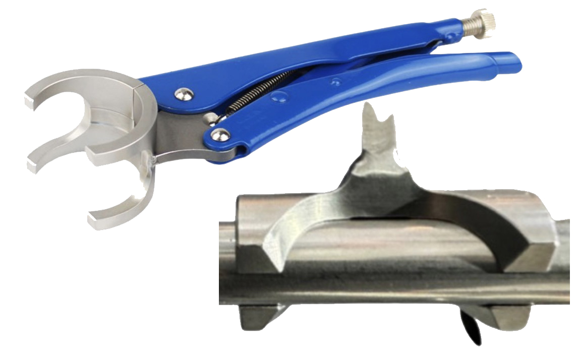 Tack Welding Clamp Ø 25,40 mm, wide - 1" — Art. HTB.025.40